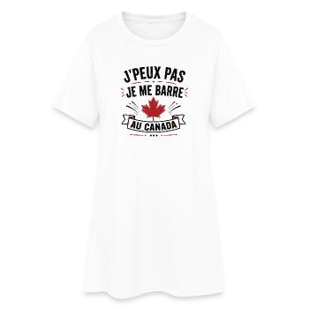 Je peux pas je me barre au Canada - Robe T-shirt Femme - blanc - Devant
