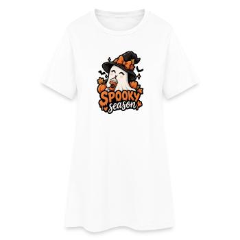 Conception de la saison effrayante de l’esprit de la citrouille - Robe T-shirt Femme - blanc - Devant