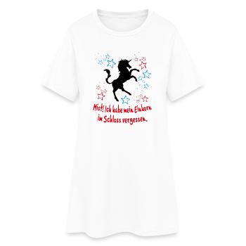 Einhorn im Schloss vergessen Unicorn Sprüche - Frauen T-Shirt-Kleid - Weiß - Vorne