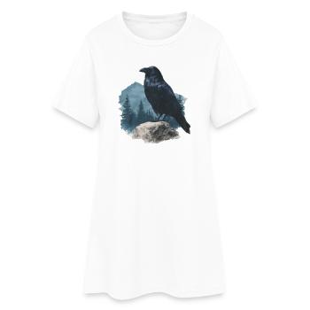 Raven Vintage - Robe T-shirt Femme - blanc - Devant
