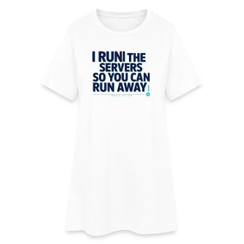 Server-Admin mit Humor - Frauen T-Shirt-Kleid - Weiß - Vorne