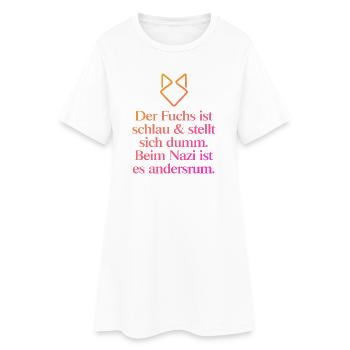 Zeichen setzen gegen Rechts! NOAFD - Frauen T-Shirt-Kleid - Weiß - Vorne