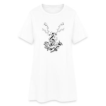 Musiknoten Musik Musiker Notenschlüssel Noten - Frauen T-Shirt-Kleid - Weiß - Vorne
