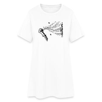 Musiknoten Musik Musiker Notenschlüssel Noten - Frauen T-Shirt-Kleid - Weiß - Vorne