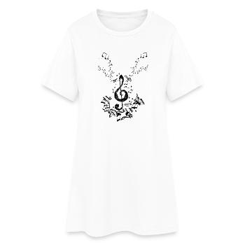 Musiknoten Musik Musiker Notenschlüssel Noten - Frauen T-Shirt-Kleid - Weiß - Vorne