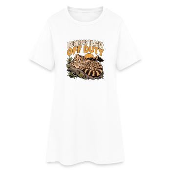  Leopardus Tilcayo Außer Dienst Schlafende - Frauen T-Shirt-Kleid - Weiß - Vorne
