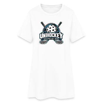 Unihockey Ballnetz Logo - Frauen T-Shirt-Kleid - Weiß - Vorne