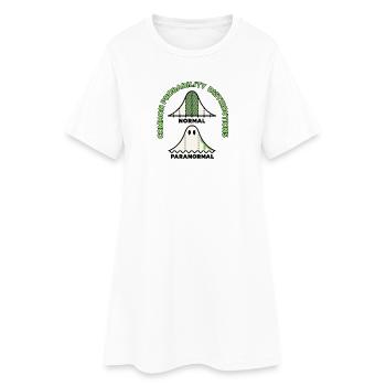 Normal oder paranormal - Frauen T-Shirt-Kleid - Weiß - Vorne