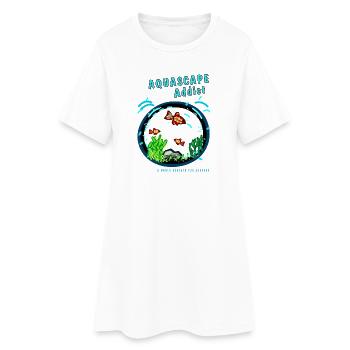 AQUASCAPE Addict - Frauen T-Shirt-Kleid - Weiß - Vorne