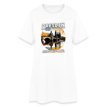 SACHSEN DRESDEN - Frauen T-Shirt-Kleid - Weiß - Vorne