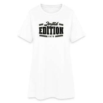 Limited Edition 1975 – 51. Geburtstag Vintage - Frauen T-Shirt-Kleid - Weiß - Vorne