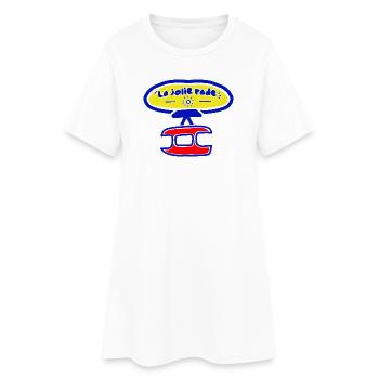 Der hübsche Seilbahnhafen von Toulon - Frauen T-Shirt-Kleid - Weiß - Vorne