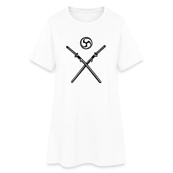 katana_tomoe - Frauen T-Shirt-Kleid - Weiß - Vorne