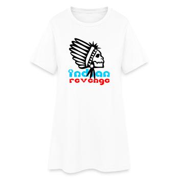 Indian Skull Revenge - Frauen T-Shirt-Kleid - Weiß - Vorne