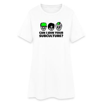 subculture - Frauen T-Shirt-Kleid - Weiß - Vorne