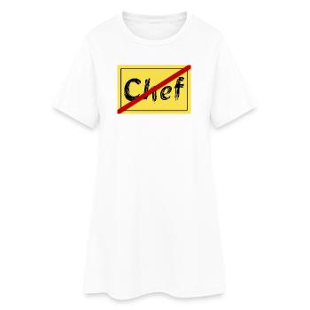 Ex-Chef - Frauen T-Shirt-Kleid - Weiß - Vorne