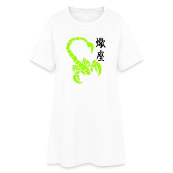 skorpion_kanji_02 - Frauen T-Shirt-Kleid - Weiß - Vorne