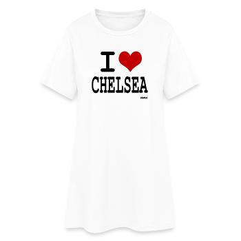 I love chelsea - couleurs personnalisables - Robe T-shirt Femme - blanc - Devant