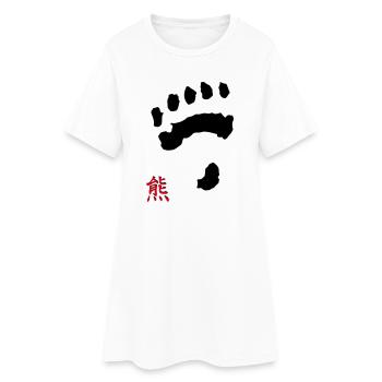tatze_kuma + Kanji - Women’s T-Shirt Dress - white - Front