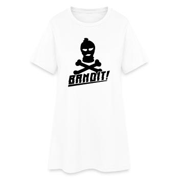 bandit skimaske - Frauen T-Shirt-Kleid - Weiß - Vorne