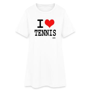 I love tennis - couleurs personnalisables - Robe T-shirt Femme - blanc - Devant