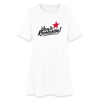 viva la revolucion - revolution! - Frauen T-Shirt-Kleid - Weiß - Vorne
