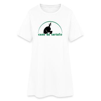 Trüffel6 2 - Frauen T-Shirt-Kleid - Weiß - Vorne