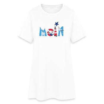 Moin Kinder Motiv - Frauen T-Shirt-Kleid - Weiß - Vorne