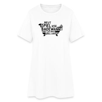 Party Shirt Badewanne - Frauen T-Shirt-Kleid - Weiß - Vorne