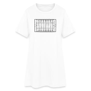 Footballfeld - Frauen T-Shirt-Kleid - Weiß - Vorne