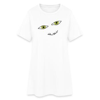 Ein lächelndes Gesicht das deine Sorgen vertreibt - Frauen T-Shirt-Kleid - Weiß - Vorne
