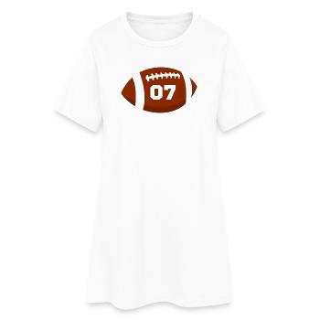 Rugby Nummer 7 - 7. Rugby-Jubiläum - Frauen T-Shirt-Kleid - Weiß - Vorne