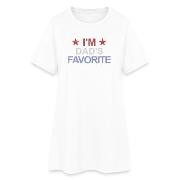 Favorite child I'm dad's favorite dad's darling dad's darling - Women’s T-Shirt Dress - white - Front