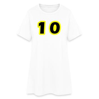 10 Symbole numérique - Robe T-shirt Femme - blanc - Devant