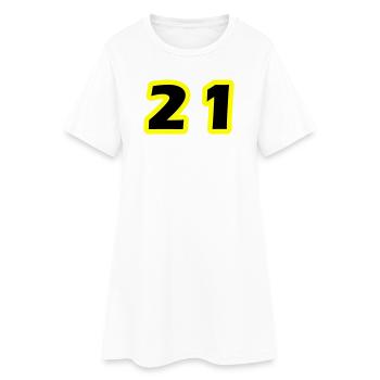 21 Symbole numérique - Robe T-shirt Femme - blanc - Devant