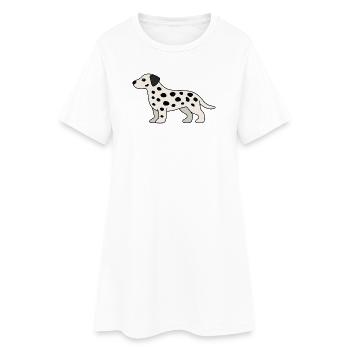 Conception des taches dalmates - Robe T-shirt Femme - blanc - Devant