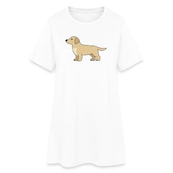 Silhouette délicate du retriever - Robe T-shirt Femme - blanc - Devant