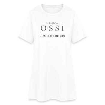 Original Ossi Limited Edition Ostdeutschland Typo - Frauen T-Shirt-Kleid - Weiß - Vorne