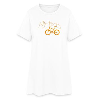 MTB Alpen Downhill-Trail - Frauen T-Shirt-Kleid - Weiß - Vorne
