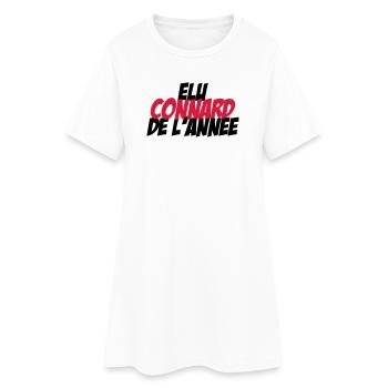 Elu Connard de l'année ! - Robe T-shirt Femme - blanc - Devant