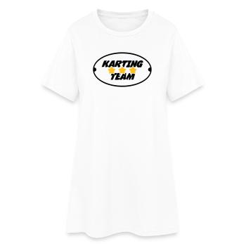 Go-Kart / Karting / Kart / Fahrer - Frauen T-Shirt-Kleid - Weiß - Vorne