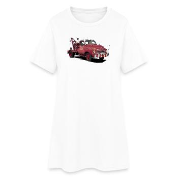 Abschleppwagen, Pannenhilfe - Frauen T-Shirt-Kleid - Weiß - Vorne