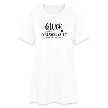 Bonusschwester Glück Geschenk Schwester Danke - Frauen T-Shirt-Kleid - Weiß - Vorne