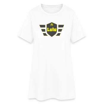 Lulu - Robe T-shirt Femme - blanc - Devant