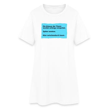 Titanesque - Robe T-shirt Femme - blanc - Devant