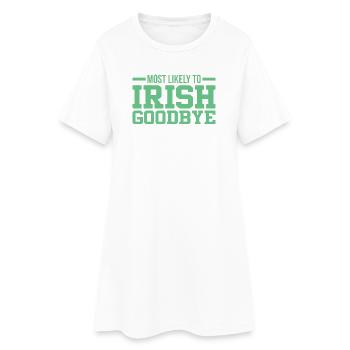 Probablement à l’adieu irlandais - Robe T-shirt Femme - blanc - Devant