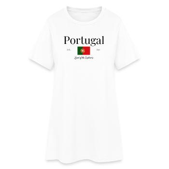 Drapeau du Portugal Terre des Explorateurs - Robe T-shirt Femme - blanc - Devant