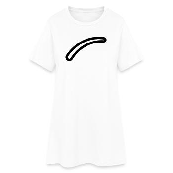 Bumerang - Frauen T-Shirt-Kleid - Weiß - Vorne