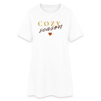 Cozy Season | Minimal Autumn Design - Women’s T-Shirt Dress - white - Front