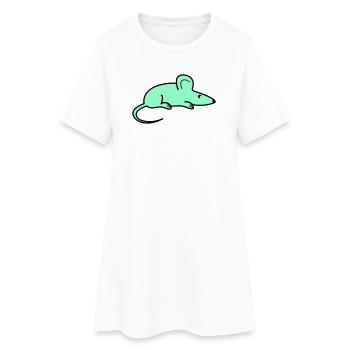 Silhouette de souris menthe - Robe T-shirt Femme - blanc - Devant